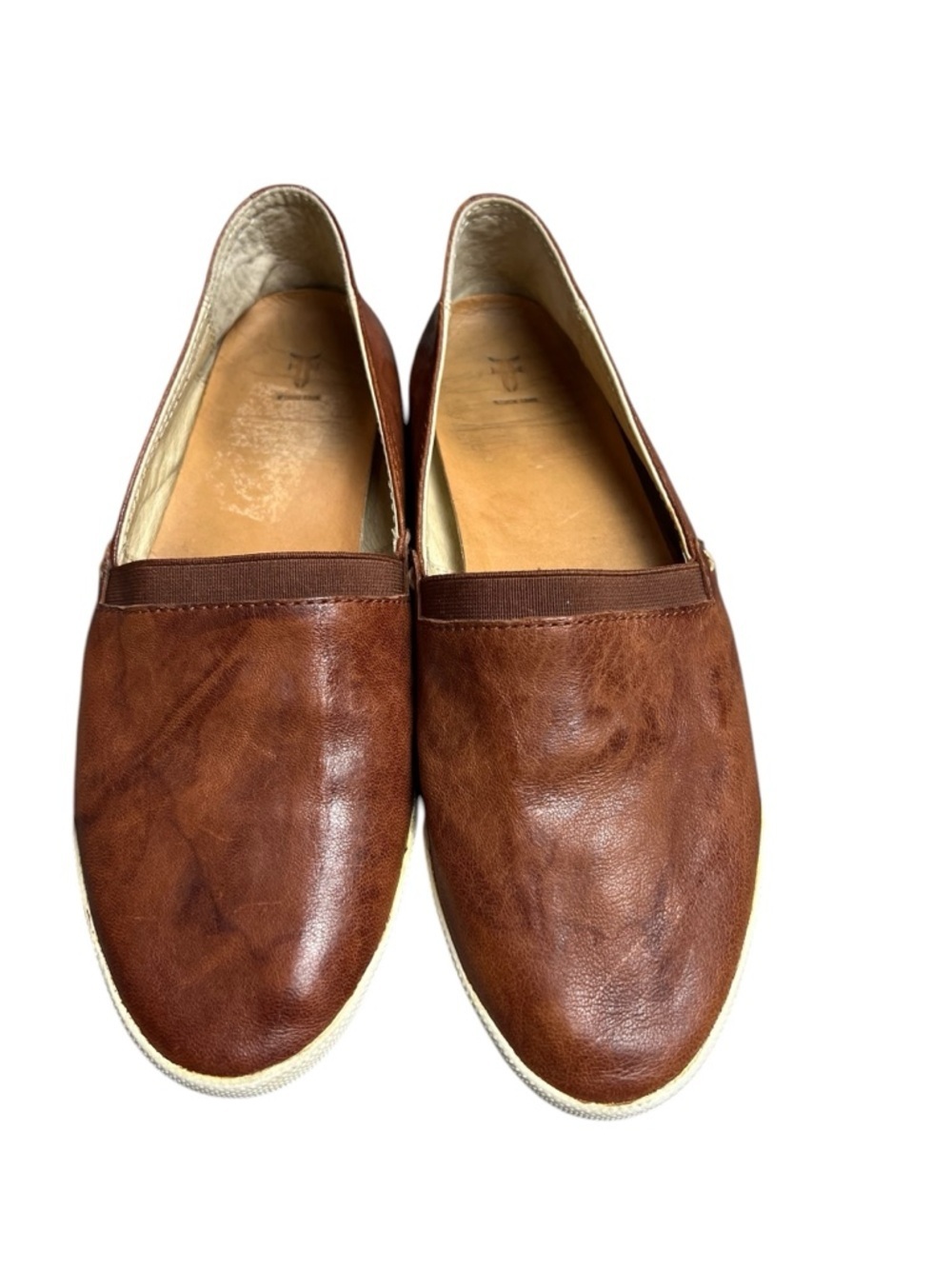 Frye Women's 8 Melanie Slip On Shoes in Cognac Antique Soft Vintage